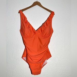 NWT DKNY Coral One Piece Swimsuit